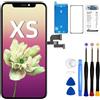 DTD Schermo di Ricambio per iPhone XS Nero, Display LCD da 5,8 Pollici Touch Digitizer Assembly con Kit di Attrezzi di Riparazione A1920, A2097, A2098, A2099, A2100
