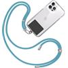 TBOC Cordino Catenella Laccio Strap Porta Cover [Turchese] con Toppa di Fissaggio [Nero] per Telefono Cellulare da Collo - Tracolla Catenina con cordini Accessori Telefoni Universale Laccetti