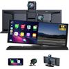 Jansite 11,3 Pollici Carplay Auto Schermo Android Auto con Staffa di Supporto, 350° Ruotabile 4K Dashcam Schermo Auto Wireless Dual-Bluetooth Dispositivi di Navigazione Siri G-oogle