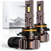 WAIXINGREN 9005 HB3 Lampadina del faro a LED, 6500K Bianco Freddo, 60W 26000LM Lampadina del faro HB3 con ventola, nessun adattatore richiesto, installazione facile plug and play, confezione da 2