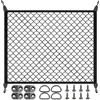 lomdung Rete Bagagliaio Auto, Rete Elastica per Bagagliaio con 4 Ganci, Retes Portaoggetti Tasca Organizer Elastico, Truck Tronco Reti Car Van, 80×60 CM, per SUV, Truck di Auto, Nero