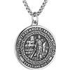 HZMAN Cavalieri Templari Collana da uomo in acciaio inox Medievale Croce Rossa Ciondolo Gioielli Regalo, 3,7 cm x 3,7 cm, Acciaio inossidabile, Nessuna pietra preziosa