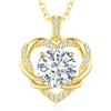 LOUISA SECRET Collana donna Infinity Heart Mini Twisted Heart Mossanite Collana in argento sterling 925 Regalo di compleanno per donna Natale San Valentino Gioielli