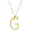Beloved Collana con ciondolo da donna in acciaio con iniziale - pendente lettera Maxi - collana con catenina regolabile - Colore Silver o Gold