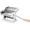 Imperia IPASTA Classica. Macchina per la pasta 100% Made in Italy. Macchina pasta fresca in acciaio. Sfogliatrice manuale con manovella. Crea una sfoglia per Lasagne Tagliolini Fettuccine. (Bianco)