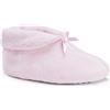 MUK LUKS Stivale da donna in micro ciniglia con fiocco in raso, rosa, Medium