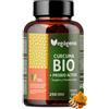 VEGÁGENO Curcuma BIO con Piperina e Zenzero - 250 Capsule (Scorta 4 Mesi) con Probiotici (200 milioni di UFC) e Prebiotici (Inulina Bio) - Curcumina e Piperina - VEGAGENO
