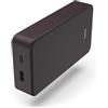 Hama Power Pack 20000 mAh (power bank, ricarica rapida, USB A, USB C, capiente, leggera, piccola, caricatore) viola bordeaux