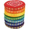 Cute Nails, 7 cuscini per campana tibetana, 7 chakra, 7 colori, tutti i Chakra, dimensioni piccole: 9,5 cm