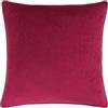 furn. Fodera per cuscino Meridian - Fodera decorativa di lusso in velluto con bordino a contrasto (Mirtillo Rosso/Moka - 45x45cm)