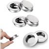 RHQFDM 6 pezzi maniglie da incasso rotonde maniglie per porte scorrevoli maniglie a scomparsa manopola da incasso finger pull per cassetti armadi mobili personalizzati (argentato)