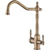 XJTNLB Rubinetto Lavello Cucina 3 Vie per Osmosi Antico Rubinetteria Cucina con Beccuccio Girevole a 360 ° 3 in 1 Rubinetto Acqua Potabile