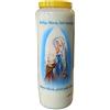 Emny Madonna di Lourdes Candela di preghiera a vasetto Novena 18 x 7 cm 100% Vegetale Combustione 9 giorni - 216 ore