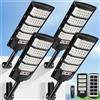 SENDALE 600W Lampione Solare Led Esterno 4 pezzi,IP66 Impermeabile Faretto Stradale con Sensore di Movimento,6500K Lampioni da Giardino Esterno Solari per Garage Strada
