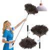Flintronic 2PCS Spolverino per Polvere, Spolverino con piume di struzzo simulate, Regolabile da 39 a 115 cm, Antistatico, Per lavori domestici, Pulizia Ventilatori Soffitto, Tetti et al