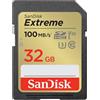 Sandisk 32GB Scheda SDHC SanDisk Extreme PLUS Classe 1 100Mb/s Nero [SDSDXWT-032G-GNCIN]