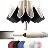 MZSX Ombrello Pieghevole, Viaggio Antivento, luce a LED,design pieghevole inverso, Portatile Automatico, Compatto Resistente Leggero, passeggino universale