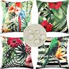 ETOLISHOP Copricuscini Divano Federe Cuscini Divano 50x50 Cuscini per Divani Moderni Esterno Estate Impermeabile Copricuscino Piante Verdi Fiori Colorati Uccelli Animali Cuscino per Divano per Giardino Patio