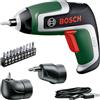 Bosch Avvitatore a batteria IXO (7a generazione; 3,6 V; 2,0 Ah; 5,5 Nm; set con attacco angolare ed eccentrico; con cavo micro USB; vite fino a 190 viti; in scatola portaoggetto)