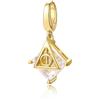 FANCIME Harry Potter x FANCIME Collaboration - Deathly Hallows Charm, Sterling Silver Charms Necklace Jewellery Gift for Women Girls