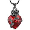 AIWENXI Gioielli per cremazione a forma di cuore, urna di nascita, collana per cenere, in acciaio inox, per cenere, ricordi, ceneri umani, urne, 55 cm, Acciaio inossidabile