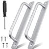 UMILKI 2 Pezzi Maniglia Porta Scorrevole, Distanza Fori 160mm Maniglie per Mobili da Cucina, Maniglie Armadio in Alluminio con Viti, Maniglia Porta Esterna e Interna per Porta,Porte da Giardino,Armadio