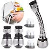 Shao hua 3 Pezzi Dispositivo Aeratore del Rubinetto, Rompigetto Cucina, Aeratore di Estensione, Testa Spruzzatore Filtro Universale, Prolunga Flessibile in Acciaio INOX