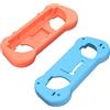 SHEAWA 2PCS Controller Grip Accessories for Switch 2 - Ergonomic Handle with Wrist Strap for JoyCon Grip, Compact Anti-Slip Design (Blue Orange)