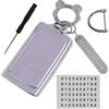 Riybyds Cover Chiave Auto in TPU Silicone Compatibile con Arkana, Clio, Koleos, Megane, Duster, Kadjar, Talisman, Captur, Espace - Custodia Protettiva per Chiavi Auto a 4 Tasti con Portachiavi, Viola