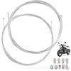 Riybyds 2 Pezzi 2M Kit di Riparazione Cavi Acceleratore e Frizione Universale, cavo Acceleratore Moto Universale, Cavo Frizione, Resistente a Usura e Corrosione, Adatto per Moto, Scooter, Quad e Ciclomotori