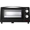 Zilan, Forno Elettrico 9 Litri, Doppio Vetro di Sicurezza, Timer, 2 Pz Resistenza al Quarzo, Vassoio raccoglibriciole, 1 Teglia Quadrata, Griglia Cromata, 800 Watt