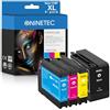 NINETEC 953 XL Cartucce di ricambio per HP 953 compatibile con HP 953 XL 953XL OfficeJet Pro 7720 7730 7740 8210 8218 8710 8715 8720 8725 8730 8740 cartuccia Nero Ciano Magenta Giallo