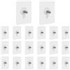 Feruchun 20 Pezzi Viti Autoadesive,Ganci Adesivi Chiodi per Cucine e Bagno,Trasparente e Senza Cuciture,Non Richiede Forature (Trasparente,5cm*8cm)