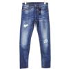 Diesel Tepphar 084TX Uomo Jeans W28/L32 Blu Slim Carota Cotone Elastico Ripped