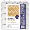 Horeca Candles - Candele Tealight Bianche - Durata 4 Ore di Combustione - Set da 200 Candeline Non profumate - Lumini per Matrimonio, Decorazione, Gastronomia