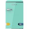 Cecotec Mini Frigorifero retrò da 110 L CoolMarket TT Origin 110, Green E, classe E, ICEBOX, LED per interni, maniglia cromata, vassoi in vetro, apribottiglie, verde
