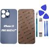 Dakexiong 13 PRO Max - Vetro Posteriore di Ricambio per iPhone 13 PRO Max con Kit di Attrezzi di Riparazione e Adesivo preinstallato,Blu Sierra
