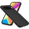 WFTE Cover per Google Pixel 10/10 Pro Silicone Liquido Custodia Protettiva Protezione Anticaduta, Antiscivolo Cellulare Ultra Sottile Antiurto Morbido Case per Pixel 10/10 Pro - Nero