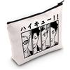 WZMPA Haikyu - Trousse per cosmetici a tema anime, Kotaro, Tetsuro, Keiji Hinata, idea regalo per fan di Haikyu, cosplay, con cerniera, per donne e ragazze, amici Haikyuu