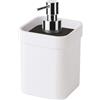 Lineabeta Dispenser sapone bianco c/coperchio nero 250 ml