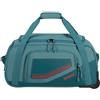 American Tourister City Racer - Borsone con Ruote 55 cm, 50 L - Bagaglio a Mano con Ampio Spazio e Scomparto Scarpe - Idrorepellente, Smart Sleeve, Resistente - Blu (Petrol)