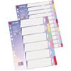 King Mec Divisori neutro per raccoglitori A4 King Mec colori assortiti in cartoncino - 6 schede