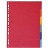 Exacompta Divisori neutro per raccoglitori A4 Exacompta colori assortiti in cartoncino - 12 schede