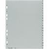 Elba Divisori alfabetici per raccoglitori 21x29,7 cm Elba grigie in PPL - 20 schede