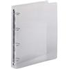 Exacompta Raccoglitore A4 bianco Exacompta Crystal Colours - 4 anelli 30 mm - dorso 4 cm - 26,8x32 cm