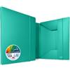 Plastibor Cartelline 3 lembi con elastico in plastica verdi Plastibor Garda - 26x35 cm