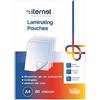 Iternet Pouches per plastificatrice a caldo Iternet Standard 80 µm - finitura lucida - 21x29,7 cm (conf. 100)