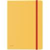Leitz Cartelline 3 lembi con elastico in plastica gialle Leitz Cosy - 22x30x2 cm