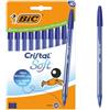 Bic Penna a sfera con cappuccio Bic Cristal Soft blu - punta 1,2 mm - fusto blu (conf. 10)
