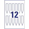Avery Cartellini ultraresistenti in plastica da 190µ, bordi lisci, formato 100x20mm conf. 120 pz - H02524